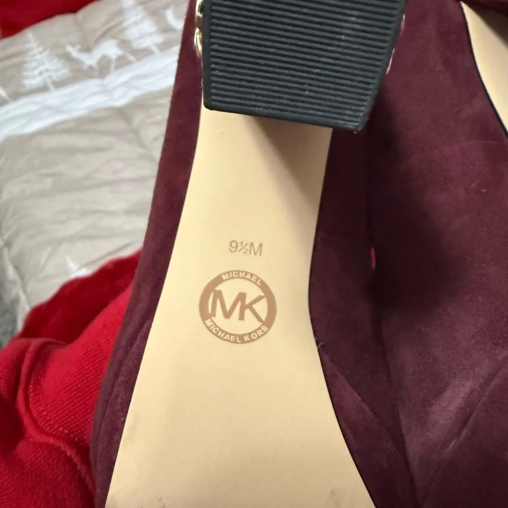 Elegant Suede Platform Heels - Purple Michael Kors Womens 9 1/2!! - Picture 7 of 10